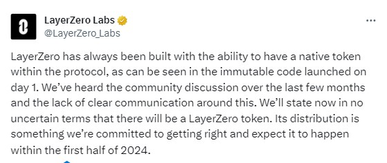 LayerZero Announces Airdrop News!