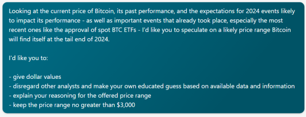 Microsoft&rsquo;s Copilot AI predicts Bitcoin price for end of 2024